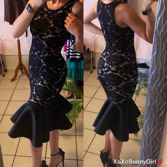 monaco Dresses & Skirts - Monaco Lace Mermaid tail Midi evening gown Dress